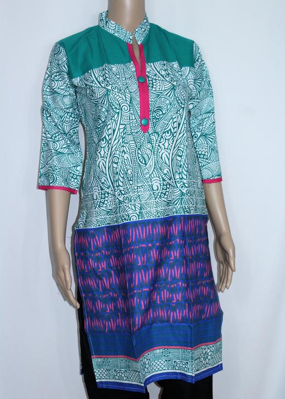 greenish blue kurti