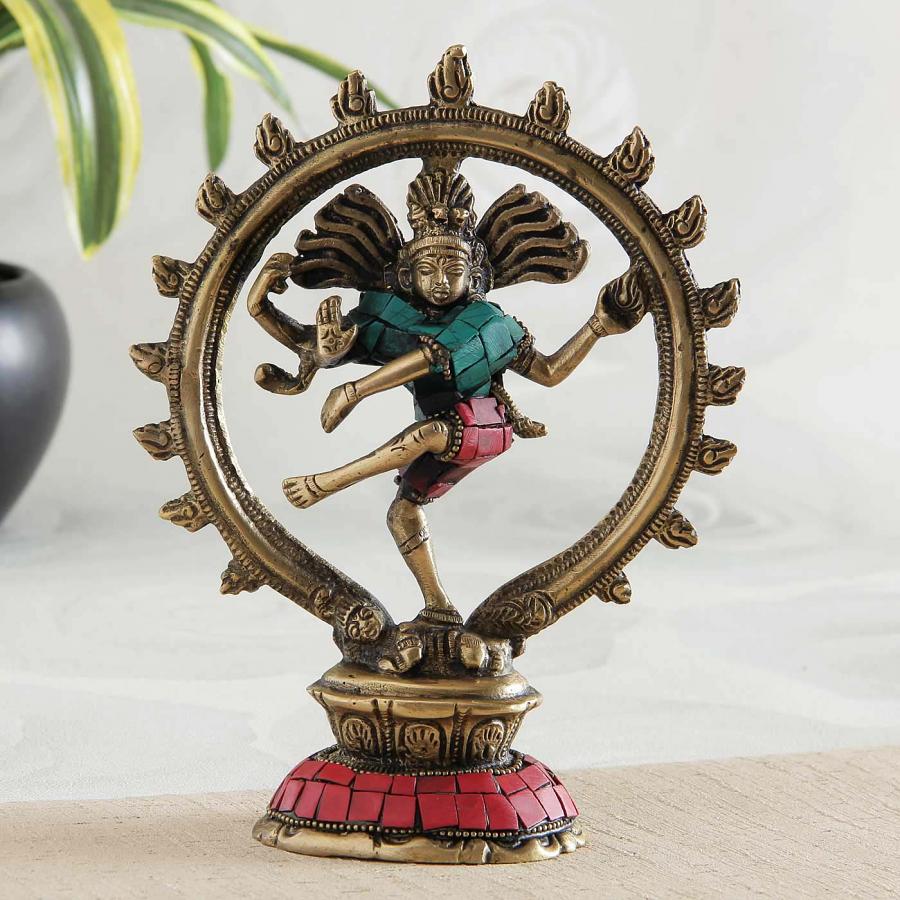 Revered Nataraja Brass Idol 7.3"