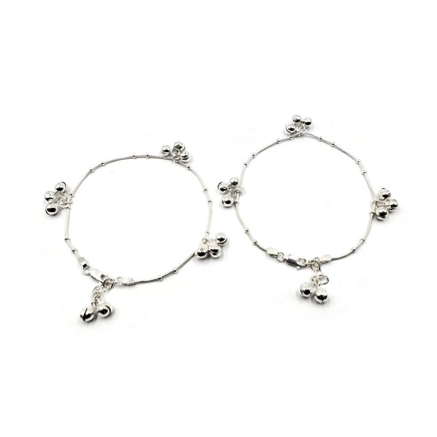 925 Sterling Silver Kids Traditional Anklet - Style#19 925 Sterling Silver Kids Traditional Anklet - Style#19