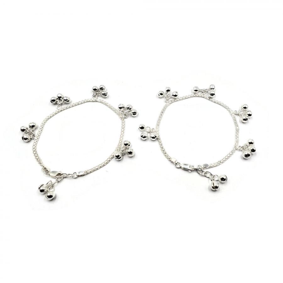 925 Sterling Silver Kids Traditional Anklet - Style#27 925 Sterling Silver Kids Traditional Anklet - Style#27