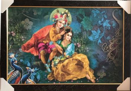 Grand Acrylic Photo Frame of Radha Krishna # 10 - 20 x 30"
