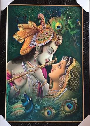 Acrylic Wall Art Frame of Radha Krishna # 16 - 20 x 30"