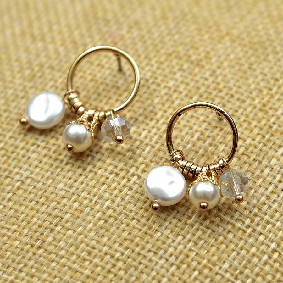 Elegant Pearl and Crystal Beads Earrings 42509 Buy Fashion Earrings