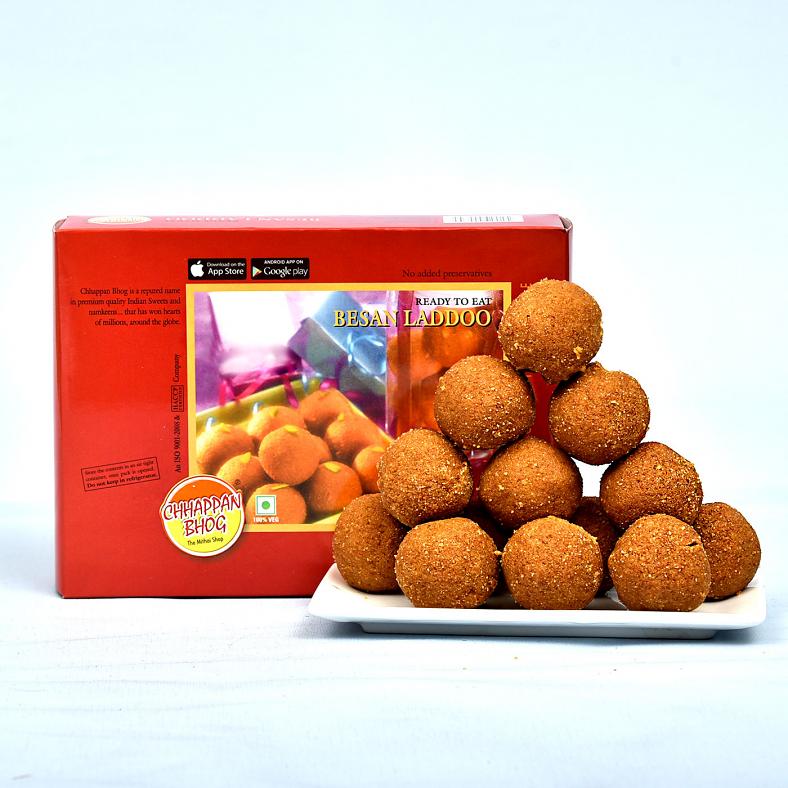 Metal Jaal Work Designer Rakhi with Besan Laddoo