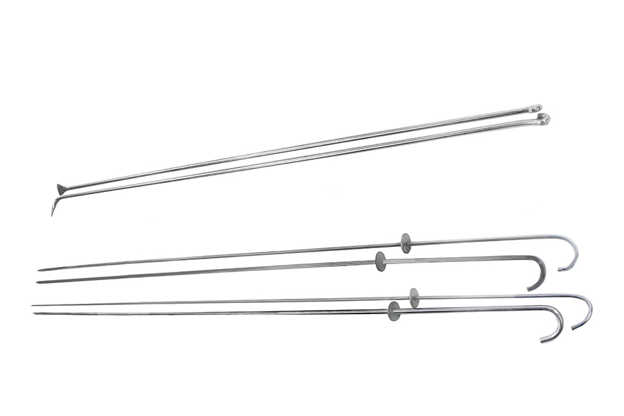 Kebab Sticks / Skewers w/ Stoppers, Tandoori Oven SS Skewers (12 rods) Kebab Sticks / Skewers w/ Stoppers, Tandoori Oven SS Skewers (12 rods)