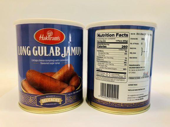 Haldiram's Long Gulab Jamun - 2lbs / 1000g