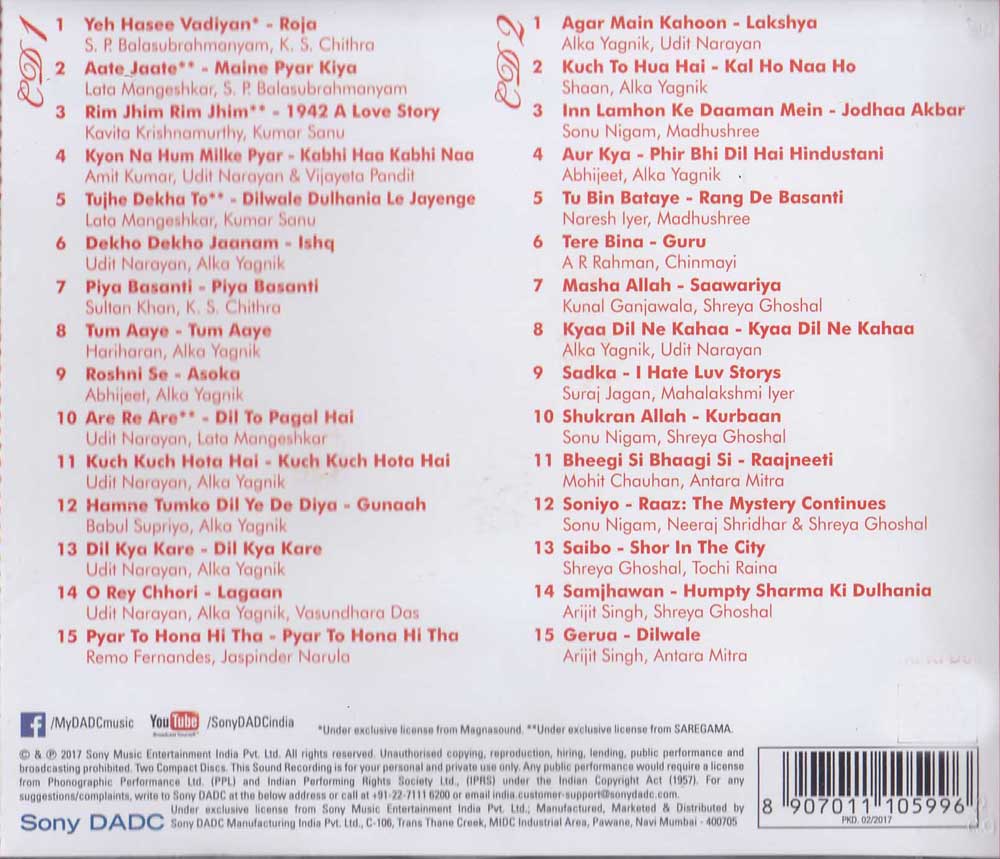Love U... Jaanu Hindi Audio Music CD (A Set Of 2 CD's)