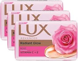 Lux Advanced Soap Rose with Vitamin C + E Pack of 3