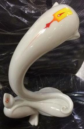 Artistic Abstract Makrana Marble Ganesh Idol Statue - 16"