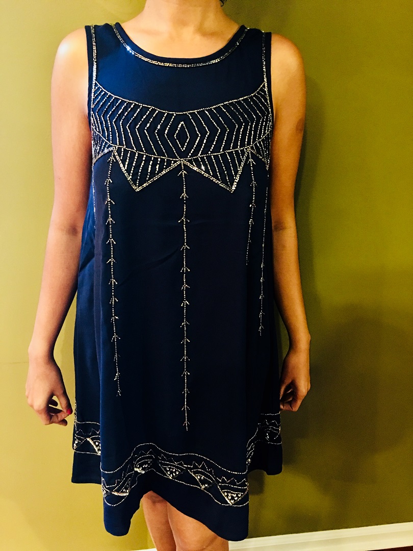 sparkly dresses blue Spaghetti Straps Homecoming MH560 Color:Scarlet Carolina Beach NC Black Cabi Empire Waist