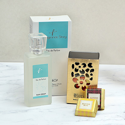Raindrop Fragrance with Chocolate Hamper