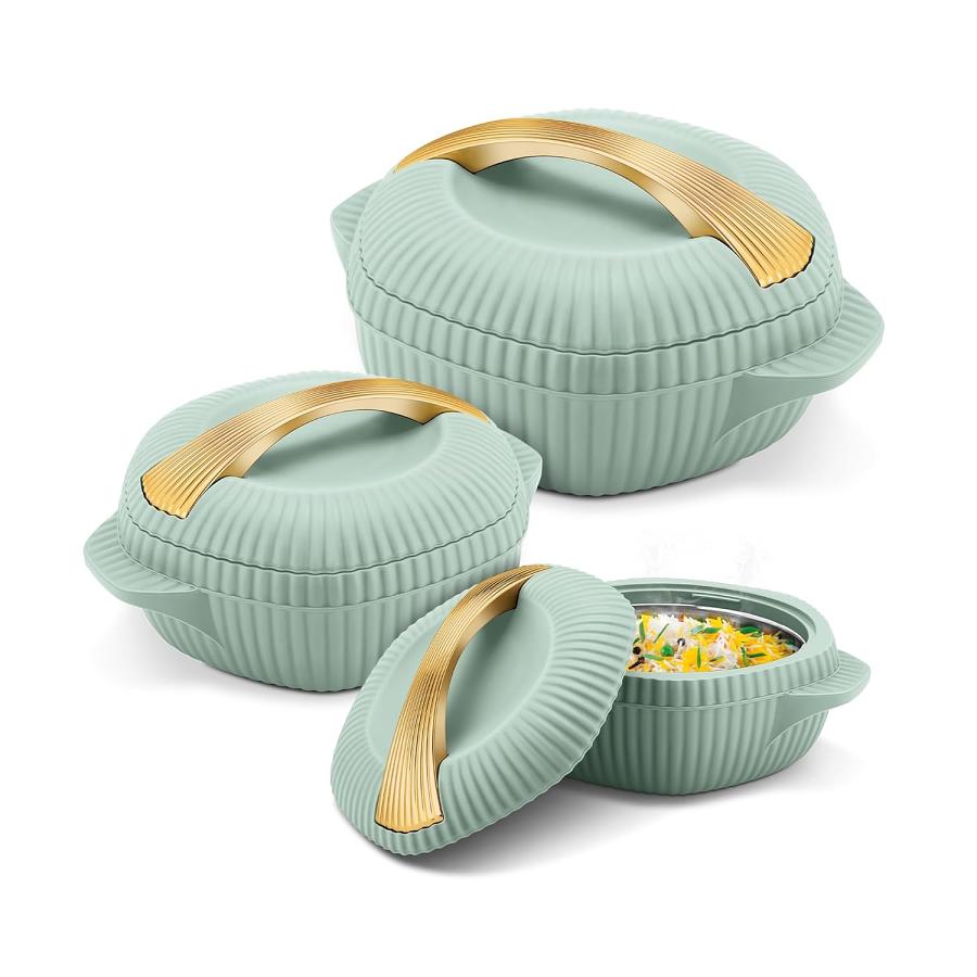 MILTON Casserole Oyster Regular Gift Set 3 Pcs Set Hotpot Green 