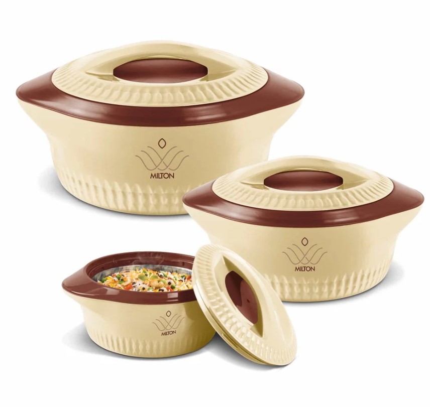 MILTON Casserole Royal Regular Gift Set 3 Pcs Set Hotpot Brown