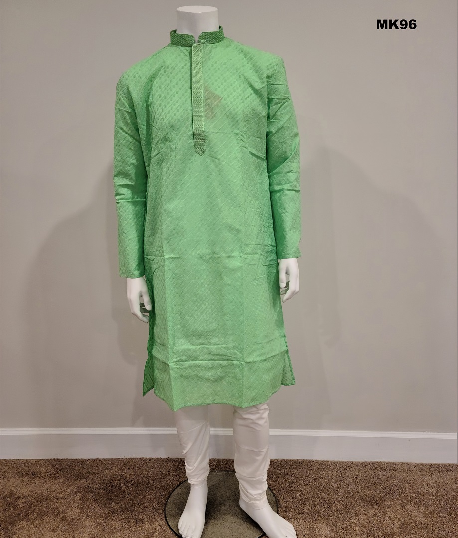 Premium Soft Cotton Green Kurta w/ Pajama for Men
