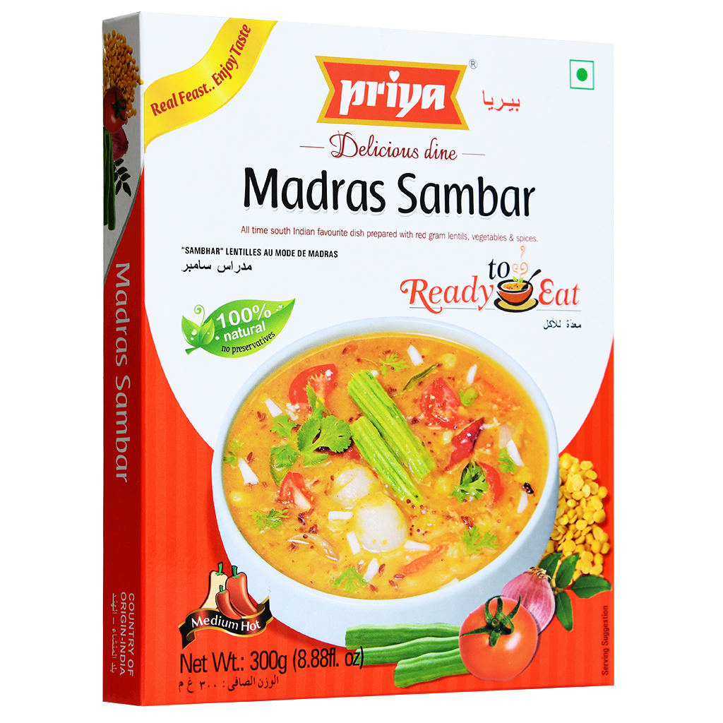 Priya Heat & Eat Madras Sambar - 300Gm (10.6oz)