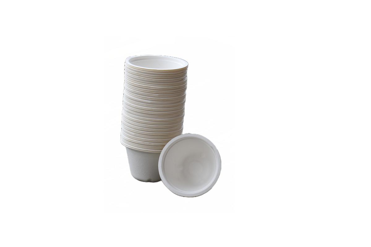 Eco-Friendly 6 oz Round Tall katori Biodegradable White Bowls -200 Pack Eco-Friendly 6 oz Round Tall katori Biodegradable White Bowls -200 Pack