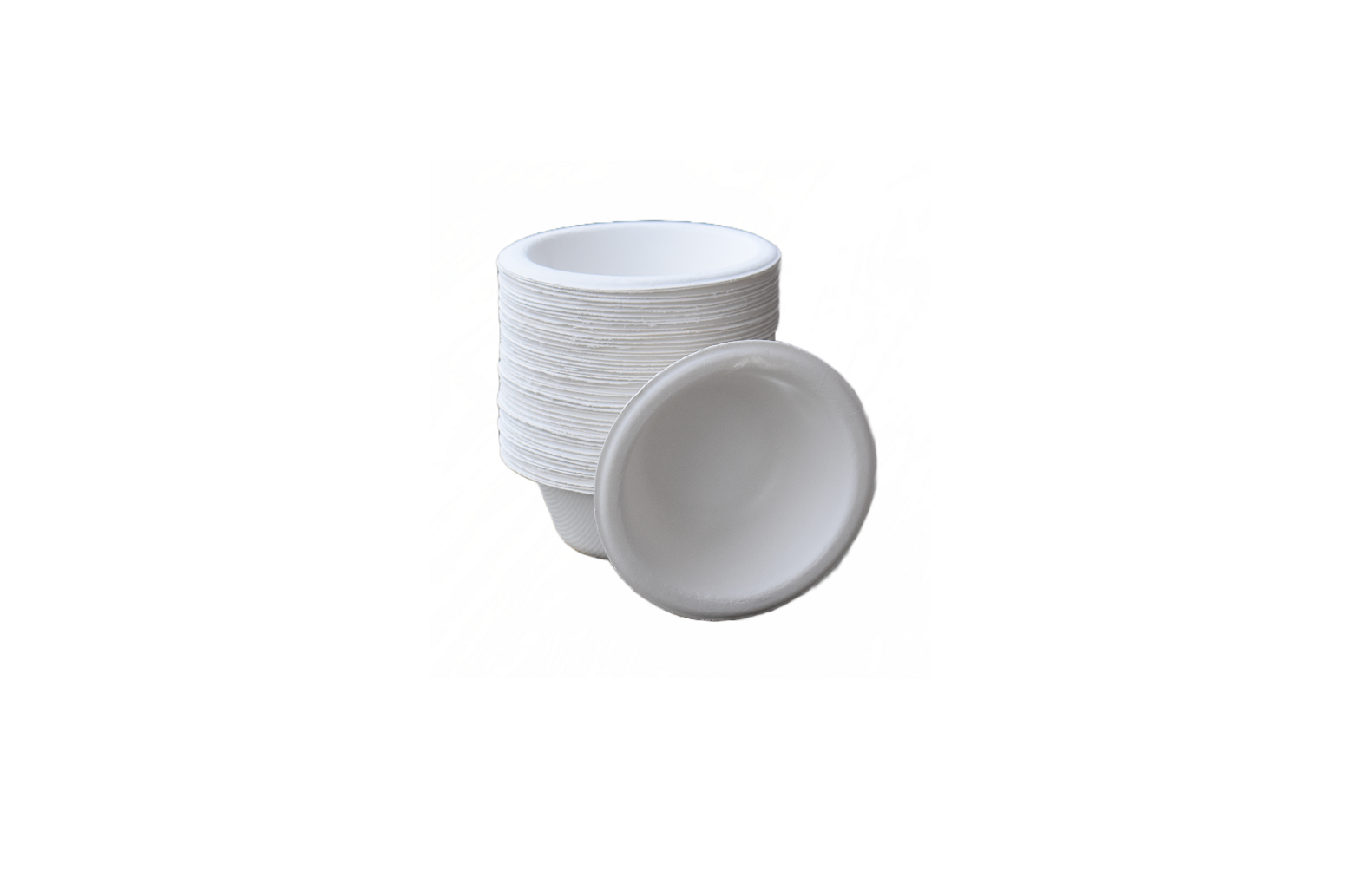 Eco-Friendly 6 oz Round Regular katori Biodegradable White Bowls - 100 Pack Eco-Friendly 6 oz Round Regular katori Biodegradable White Bowls - 100 Pack