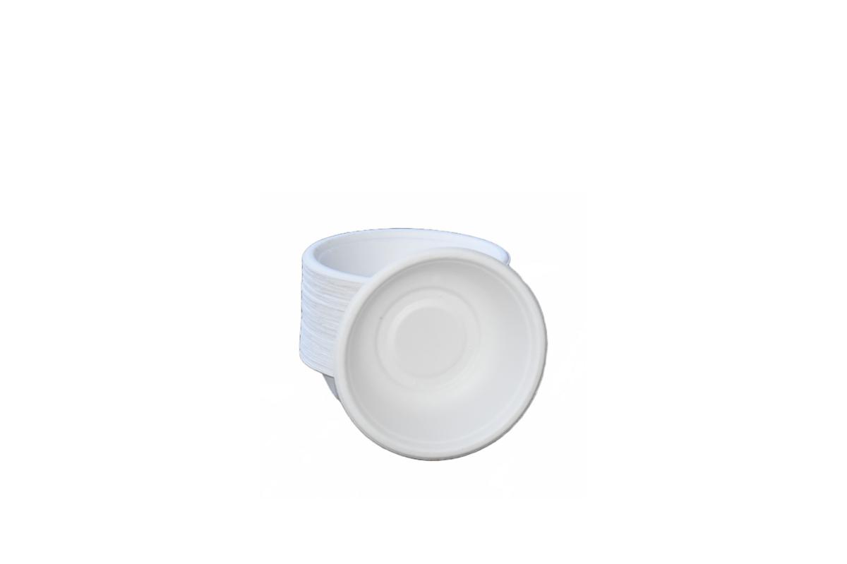 Eco-Friendly 12 oz Round Regular katori Biodegradable White Bowl - 100 Pack Eco-Friendly 12 oz Round Regular katori Biodegradable White Bowl - 100 Pack