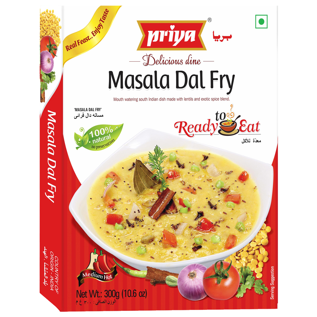 Priya Heat & Eat Masala Dal Fry - 300g (10.6oz)