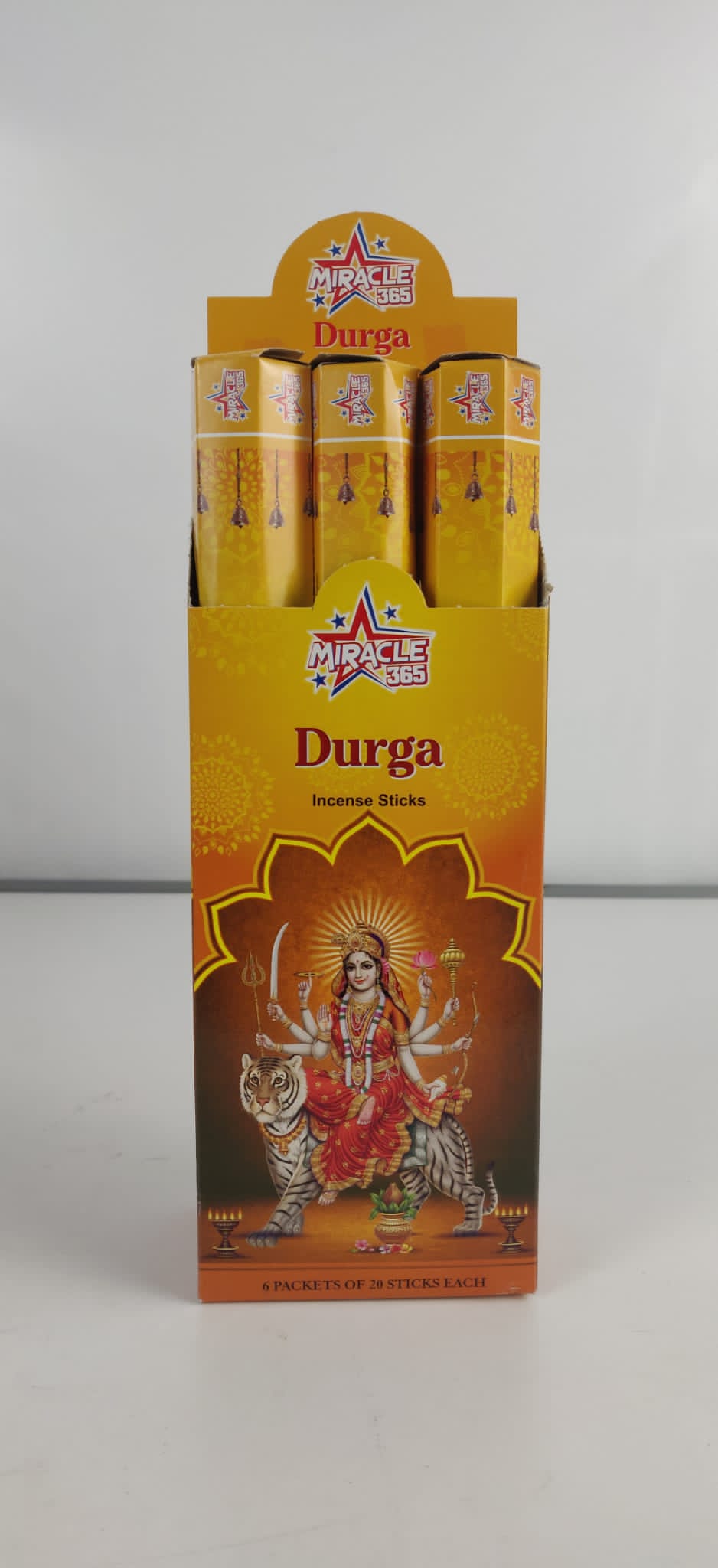 Miracle 365 Hex Brand Durga Incense Sticks - Pack of 6 Agarbatti