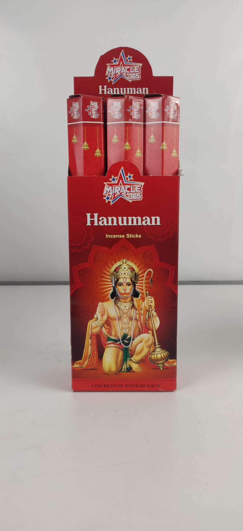 6 Pack Agarbatti, Hex Brand Miracle 365 Hanuman Incense Sticks