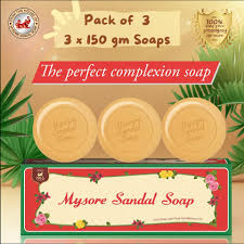 MYSORE SANDAL Sandal Wood oil Soap 3 x 150 g Pack