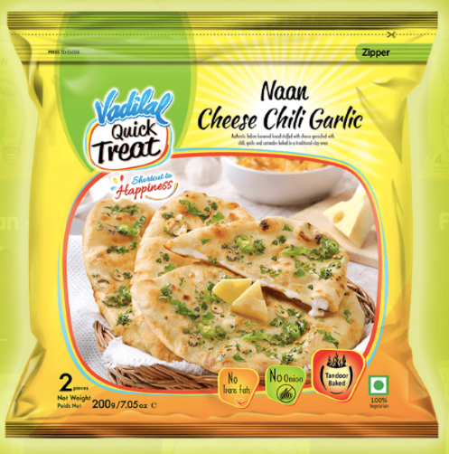 Vadilal Naan Cheese Chili Garlic - 200g / 7.05oz