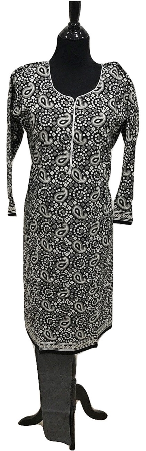 black bandhani kurti