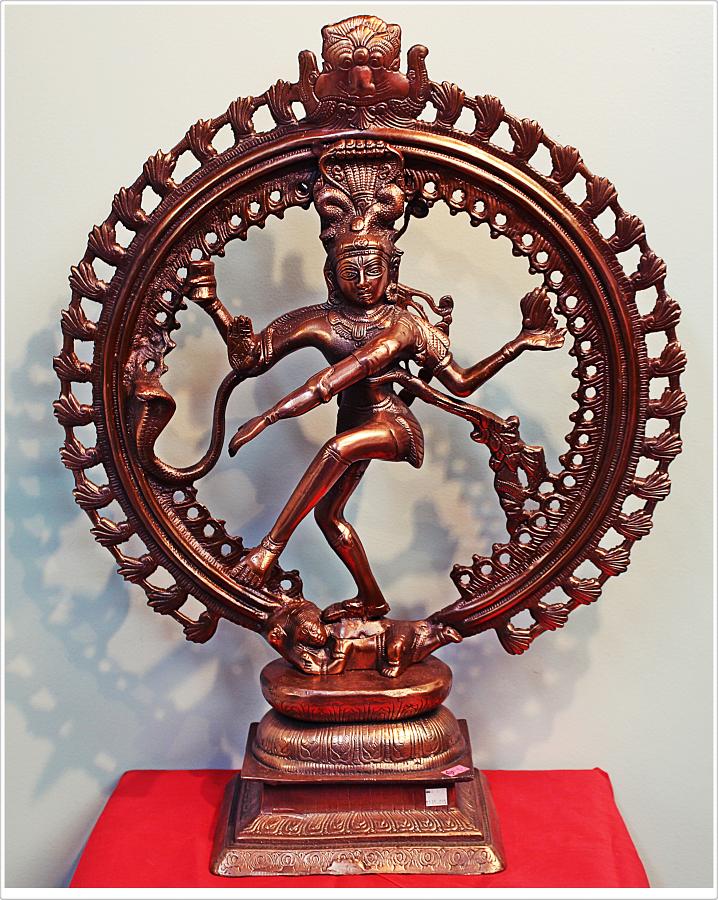 Artistic Black Metal Statue of Natraja The Dancing God 24"