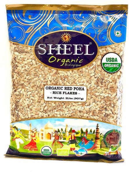 Sheel Organic Poha Red - Rice Flakes (2 Lbs)