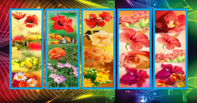 DECORATIVW FACADE WITH IMAGES OF FLORAL DESIGN