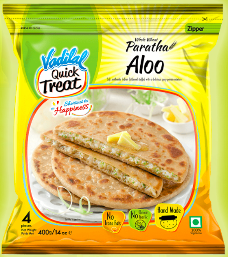 Vadilal Paratha Aloo (Whole Wheat) - 400g / 14oz