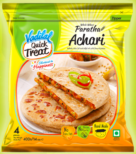 Vadilal Paratha Achari (Whole Wheat) - 400g / 14oz