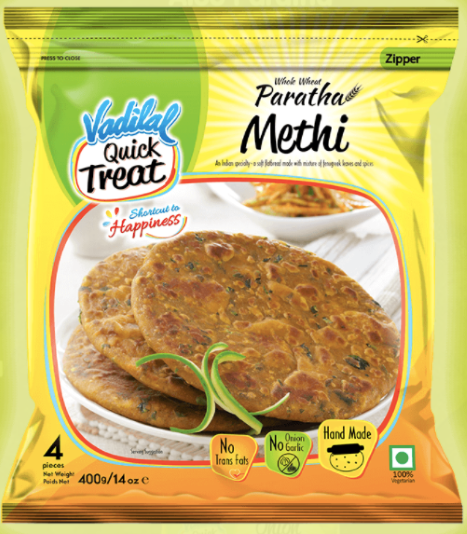 Vadilal Paratha Methi (Whole Wheat) - 400g / 14oz