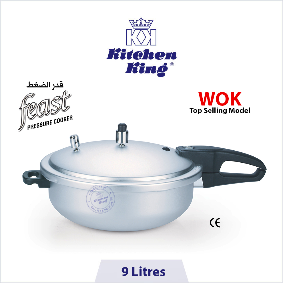 Kitchen King | Pressure Cooker Feast (Wok/Karahi) - 9 Liters