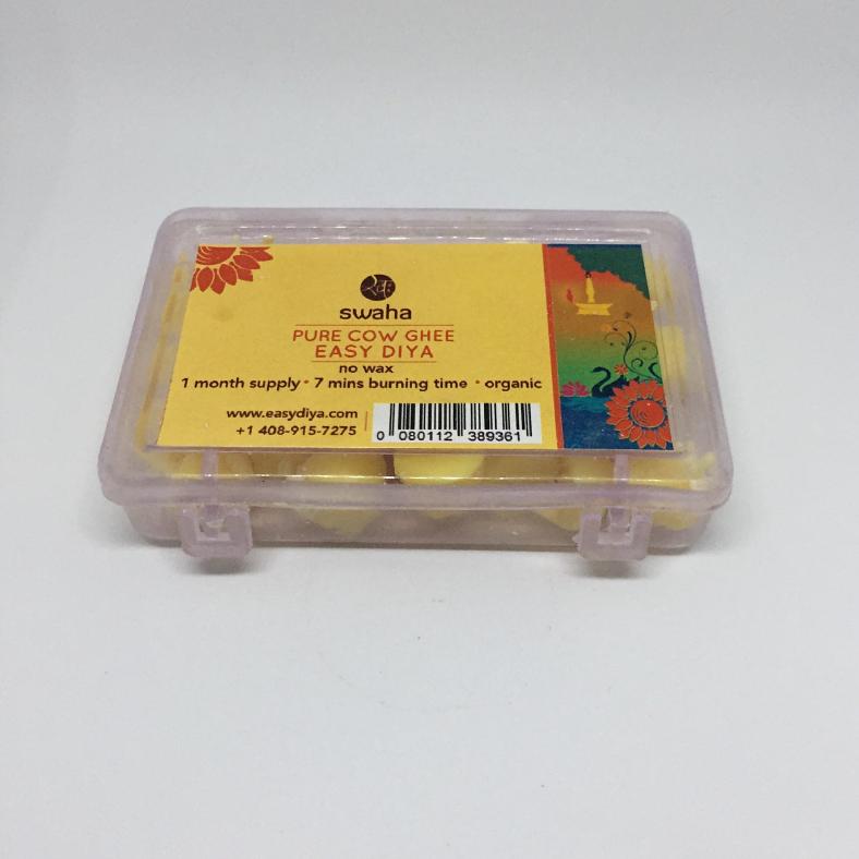 Easy Diya Cow Ghee Diyas - 7 Min Burn Time - Small Size Diyas