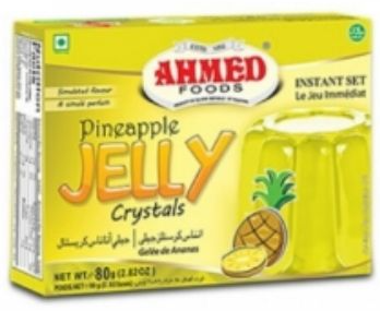 AHMED Halal Jello Vegetarian Crystal Jelly, Pineapple Apple 70g AHMED Halal Jello Vegetarian Crystal Jelly, Pineapple Apple 70g