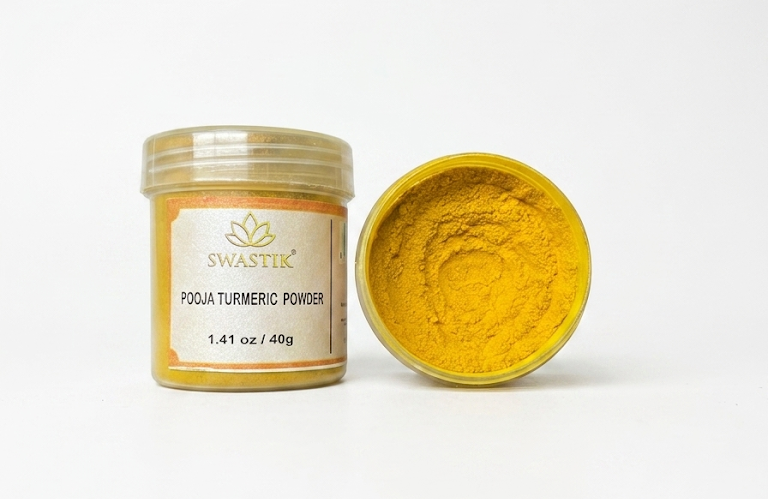 Swastik - Pooja Turmeric Powder Net Wt: 1.41 oz (40gm)