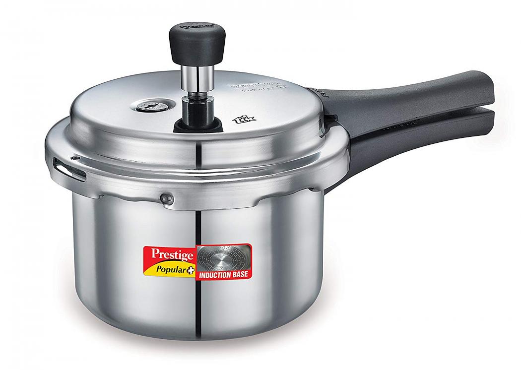 Prestige Popular Plus Hard Anodized Aluminium Pressure Cooker, 1.5 Litres, 