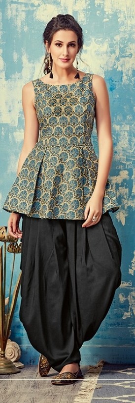 black anarkali top