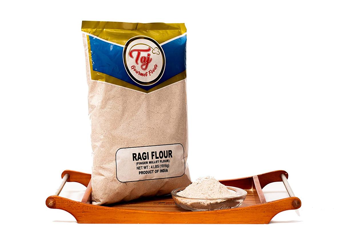 TAJ Premium Indian Ragi Flour, Finger Millet, 4-Pounds