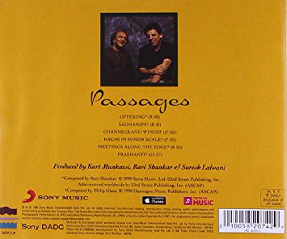 Ravi Shankar & Philip Glass Audio CD