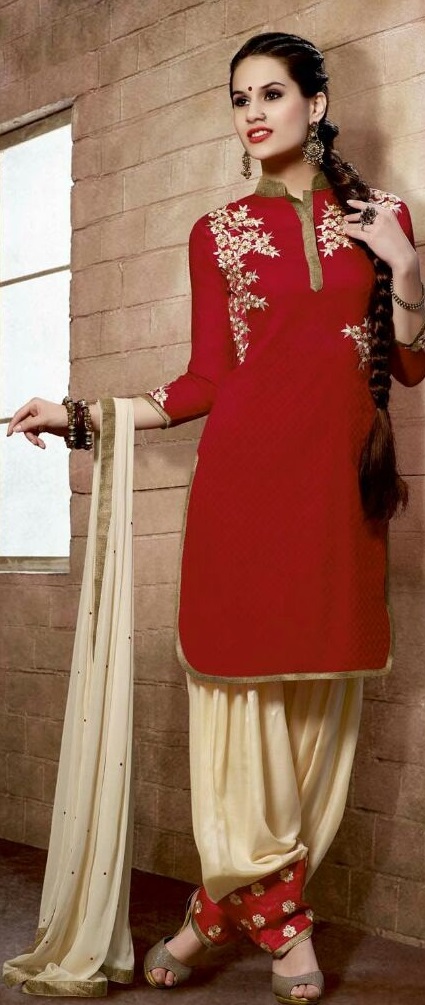 white red combination suit