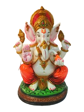 Beautiful n Colorful Fiber Ganesh Statue - 15.5" # 18