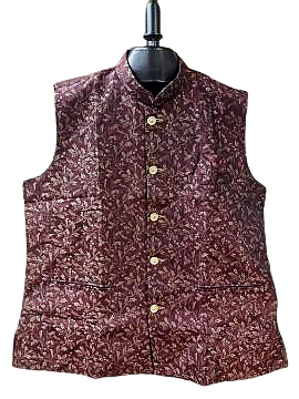 Floral Print Sleeveless Jacket (Bandi, Modi Jacket) # 1 Floral Print Sleeveless Jacket (Bandi, Modi Jacket) # 1