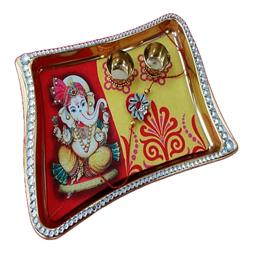 Rakhi Special : Aarti Thali with Two Rakhi