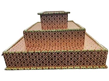 Meenakari Pink & Gold Hawankund For Puja and Wedding