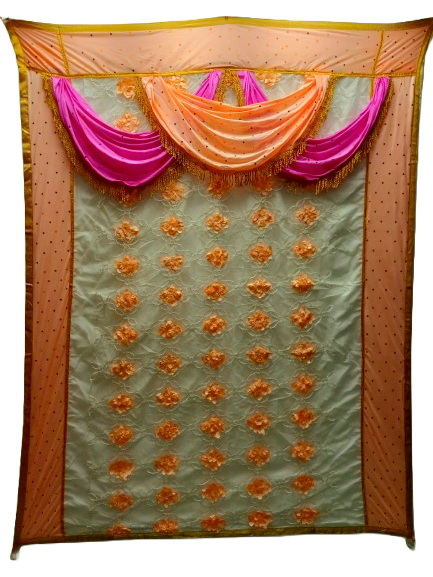 Indian Backdrop Cloth For Festival & Pooja Decor/Wedding & Party Events # 4 Indian Backdrop Cloth For Festival & Pooja Decor/Wedding & Party Events # 4