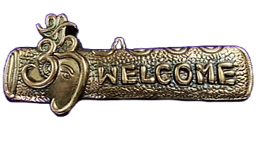 Brass Antique Wall Hanging Decor of Wel-Come
