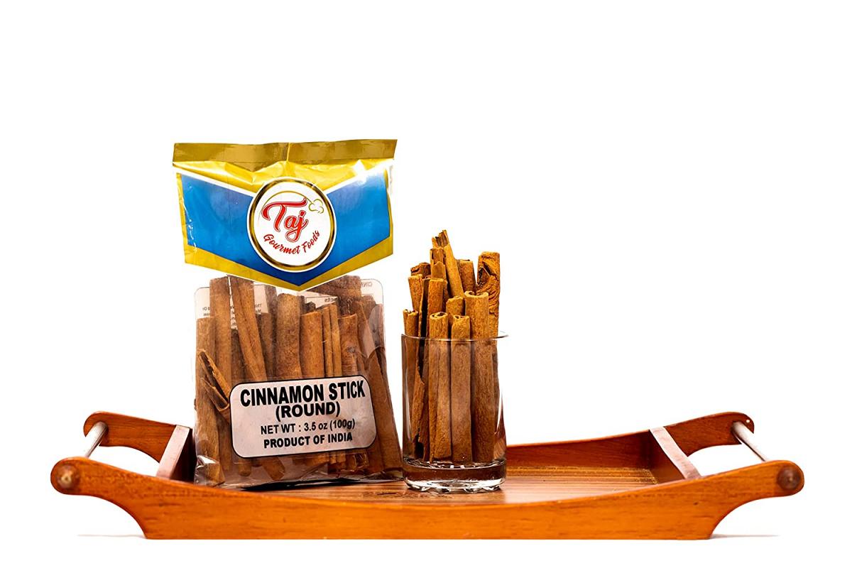 TAJ Premium Indian Cinnamon Stick Round, Dalchini, 3.5-Ounce